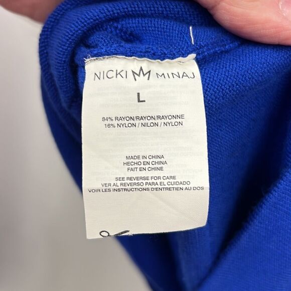 Nicki Minaj Royal blue midi sweater dress size large EUC - Picture 11 of 13